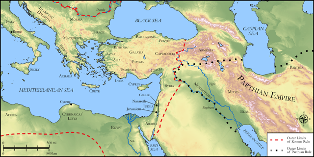 Bible map: Acts 2 — The Nations at Pentecost