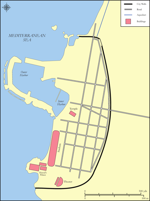 Bible map: Caesarea