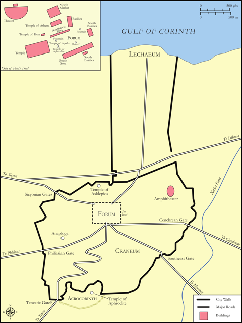 Bible map: Corinth