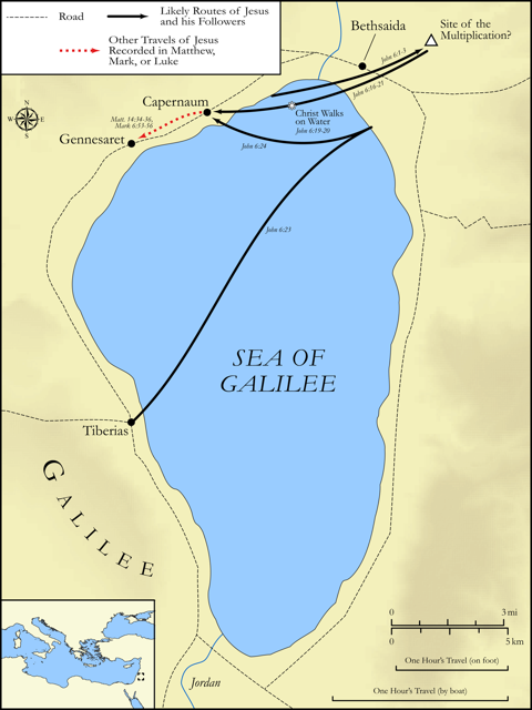 Bible map: John 6 — Around the Sea of Galilee