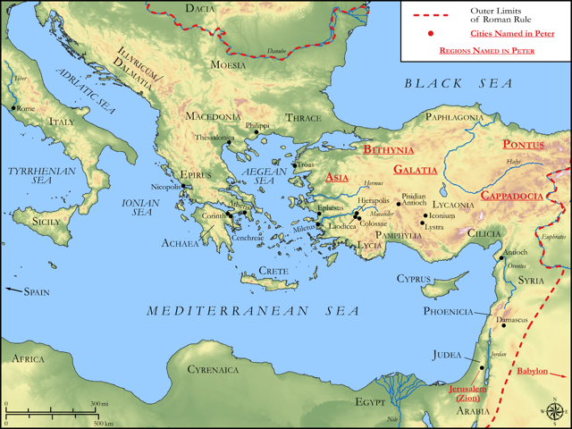 Bible map: Peter — The Scattered Churches