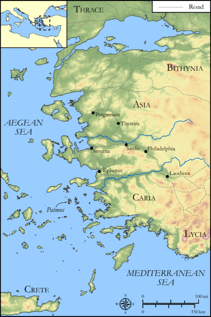 Bible map: Revelation — The Seven Churches